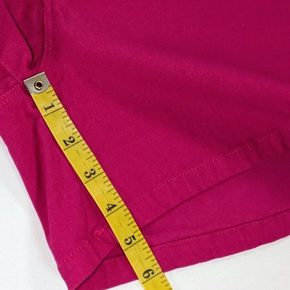 Sabrina Lauren Womens stretch front zipper and button Bermuda Shorts Sz 6